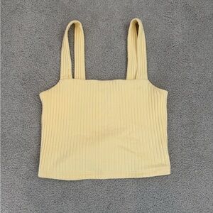 PacSun Yellow Ribbed Women's Top
